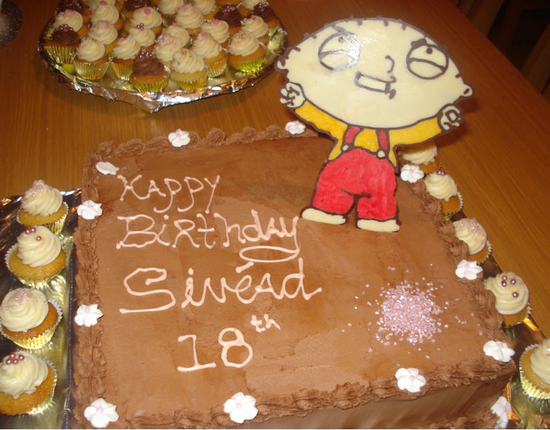 Family Guy' Chocolate Fudge Cake | Cols Cupcakes & Cakes